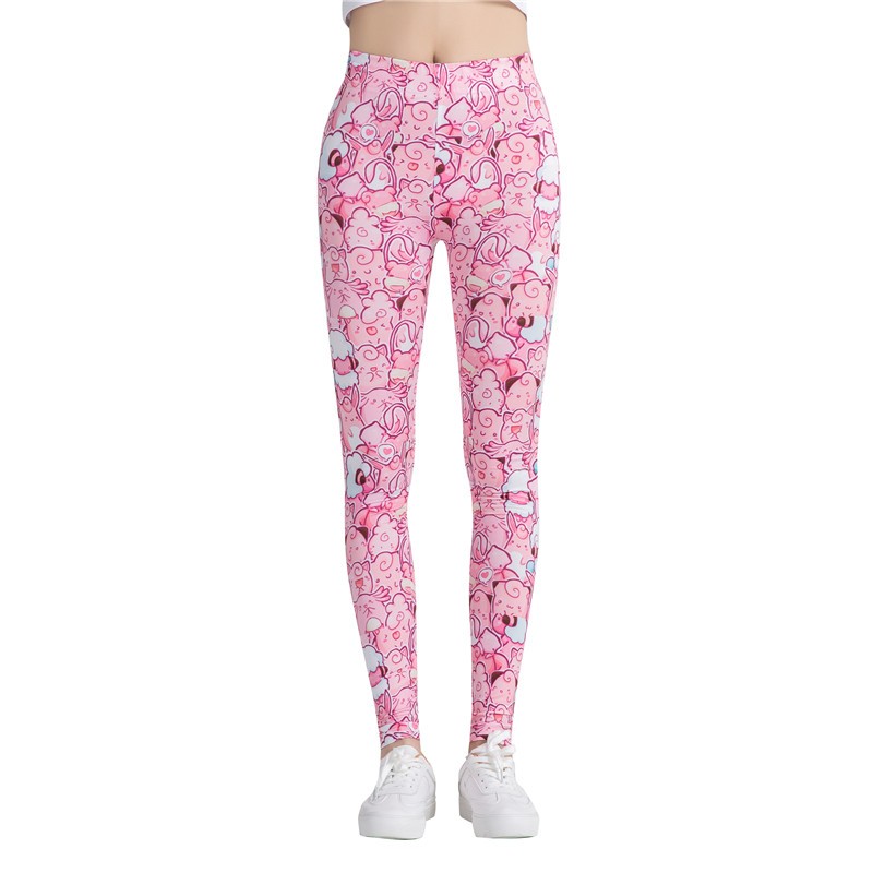 Women's Yoga Leggings Pink Cats print Yoga pants for women